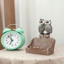 0278 모자 커플 부엉이 명함꽂이