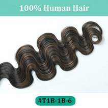 다크 브라운 웨이브 클립 인 헤어 익스텐션 10 개 160g 트리플 웨프트 바디 웨이브 레미 클립 실제 인모 익스텐션 풀 헤드 클립, T1B-1B-6, 14 inches_10Pcs 160G