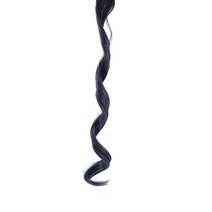 43cm 포니 웨이브 헤어피스 붙임머리 부분 가발 테일 똑딱이 스모크블루, 단품, 단품