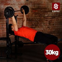 기타 비에스 헬스용품 접이만능 벤치프레스 30kg 세트 (중봉 150cm + PVC바벨 20kg)