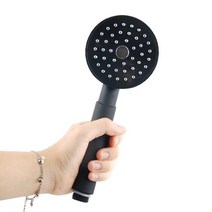 가정집 욕실 샤워실 수전 샤워기 헤드 교체형 블랙, 없음