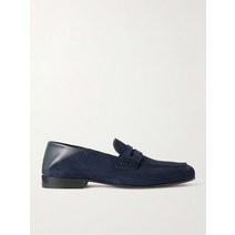 MANOLO BLAHNIK 플리머스 컬랩서블 힐 스웨이드 가죽 페니 로퍼