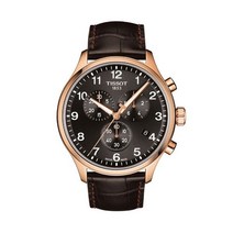 티쏘 남성 가죽 시계 크로노 XL T116.617.36.057.01