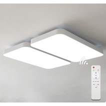 국산 삼성칩 LED SLIM 시스템거실4등 리모컨 100W 플리커프리, 화이트
