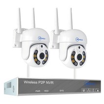 씨씨티비 소형 매장 cctv 야외 무선카메라 movols h.265 3mp hd 무선 시스템 양방향 오디오 방수 ptz wifi ip 보안 카메라 8ch p2p nvr 비디오, 협력사, 없음, 2ptz의 8ch nvr