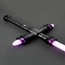 JOYACESABER 크로스 가드 RGB 광선검 무한 색상 변경 금속 블루투스 부드러운 스윙 결투 레이저 소드 장난감, 2.Black - RGB X3.0