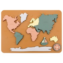 세계지도퍼즐 Dropshipping 센터 소프트 실리콘 세계지도 3DPuzzle 장난감 몬테소리 교육 아기 장난감인지 지능 퍼즐 게임, [02] 2
