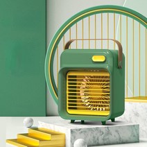 무시동 에어컨 캠핑용 실외기없는 새로운 미니 에어 쿨러 홈 야외 소형 휴대용 전화 홀더 스프레이 팬 신제, 05 Green A