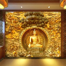 beibehang 황금 불상 불교 사원 벽화, 4