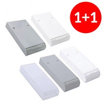 [1+1] 사무실 슬라이딩 접착식 틈새 수납함 기타 소품 서랍- 사무용 서랍, 소2, 화이트1+그레이1