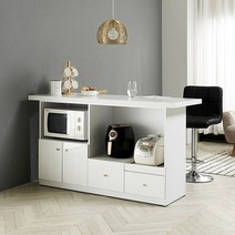 파스타 1500 인조대리석 아일랜드홈바, 블랙몸통