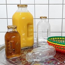 미끄럼방지 땡땡이 레트로 오렌지 쥬스병 5개 디퓨저, 245ml