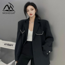 MOHEGIA 패션 블레이저 여성의 봄 느슨한 정장 탑