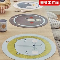 덴마크 OYOY 어린이 실리콘 식스팩 방수 미끄럼방지 열차단 캐릭터 푸드급 아기 테이블매트, 01 사자