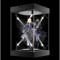 브랜드 회전 LED 디스플레이 케이스 피규어 12인치 프라, 화이트