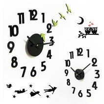 [∂LL7] (IAC) DIY 데코 못없는 무소음 벽시계 인테리어 장식용 가정용 소품 아날로그 업소용_h§eEA, §ff_IAC-011 무(못X)