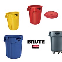 러버메이드 벤티드 브루트 원형 컨테이너 BRUTE 휴지통 다용도 정리함 원두보관 사료통, 흰색(뚜껑X), 121L