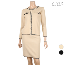[비비드 시크릿가너] [VIVID SG]VIVID SET 심플 니트가디건 스커트 세트