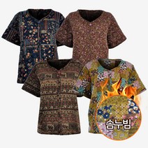 여성 할머니 꽃무늬 누빔 퀼팅 패딩 반팔 조끼 엄마옷