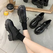 sy_w921 2컬러 여성 키높이 로퍼 신발 유광 무광 블랙 굽로퍼