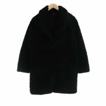 유니클로 블랙 부클솔리드코트 여자 M 7507