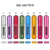 향수 병 세트 8ml 5ml 휴대용 미니 리필 스프레이 향기 펌프 빈 화장품 용기 원자화, 5ml Matte