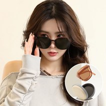 패션 시크 편하게 접어서 보관하는 편광 선글라스 케이스포함 눈부심방지 패션 고글, 접는선글라스, 블랙+케이스