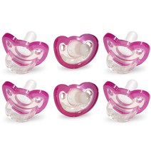 RaZbaby 졸리팝 영아용 쪽쪽이 신생아용 0-3개월 2개입 1팩 핑크, 6 ct pink