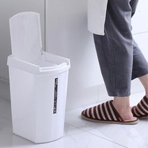 원터치 휴지통 탕비실 비닐고정 손잡이 10l리터 학교 오피스 독서실 쓰레기통 재활용, 1개, 원터치STRAW쓰레기통(XHL4234)브라운