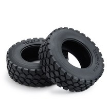 지게차타이어YEAHRUN-30mm 너비 블랙 고무 타이어 휠 타미야 1:14 RC 트레일러 트랙터 트럭 프론트 림 2 #, 02 2 Pcs, 2개