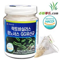 HACCP 식약처 인증 우리가족 유산균 유산균의 먹이 l.람노서스gg유산균 프락토올리고당 함유 락토바실러스 람노서스 GG유산균 내몸속 건강한 유익균 + 슈퍼푸드.com 연자육티백, 1세트, ( 병 200g + 1g )