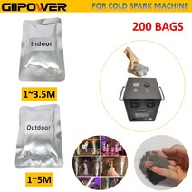 Ti 파우더 콜드 스파크 기계 200 W 케이스 포함 1-600 백 Dmx 스파클러 불꽃 놀이 스파클 웨딩, [01] Indoor, [17] 100 Bags