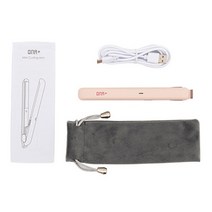 큐나플러스 충전형 휴대용 미니고데기 + 파우치 QPL-CI-100, 베이비핑크