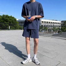 [SET]피그먼트 워싱 오버핏 트레이닝 반팔 반바지 세트(4color)