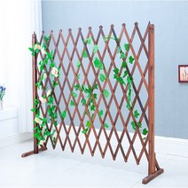 조경꾸미기 경계목 휀스 홈가드닝 마당 나무펜스, 나무다리 포함/높이 0.5m/최대 1.4m