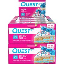 퀘스트뉴트리션 프로틴 바 60g, 벌스데이 케이크(Birthday Cake), 24개입