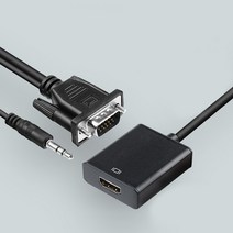 VGA Stereo 3.5 to HDMI 오디오 영상 변환 컨버터 케이블 D-SUB RGB