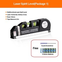 레이저레벨기 수평기 레이저줄자 광파기 삼각대가있는 수준기 다기능 가정용 적외선 장식 크로스 라인 직각 수준기, 패키지 1