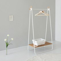마켓비 SOPHIE 1단 선반 긴옷 행거 / 센스있는자취생으로살아남기, 화이트