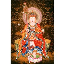 대형 부처 불경 스님 종교 부처님 불상 대형 석가모니 보석 구슬 다이아몬드 비즈 십자수 DYI 지장 보살, C.[풀드릴 지장왕보살] 70x90cm