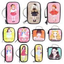 패션 백 다용도 에나멜 가방 파우치 화장품 여성 일러스트 잡화 가로 미니 소녀