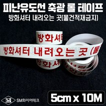 피난유도선 축광 롤테이프 5cm x 10m (방화셔터 내려오는 곳) 통로유도로 SMU-03