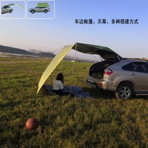 270도어닝 차박 차량용 사이드어닝 부채꼴 슬라이드 캠핑 그늘막 타프 자동차 텐트 자율주행 투어카 사이드 계정 오프로드 suv 카 캐노피 양산차 캠핑카 테일, [06] 그레이 440x200cm