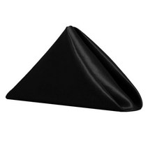 정사각형 새틴 테이블 냅킨 50cm x 50cm 부드러운 손수건 로맨틱 웨딩 연회 테이블 천 저녁 식사 장식 맞춤, Black
