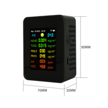 디지털 온도 테스터. 흰색. 9 in 1. PM2.5. HCHO. TVOC. 계량기. WiFi. LCD 센서 모니터, 한개옵션0
