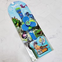 공룡메카드 키즈비타 선풍기 2개 어린이 캐릭터 팔찌 시계형 휴대용 장난감 와치 맛있는 복숭아맛 캔디