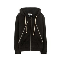 메종 마르지엘라 20SS S50HG0032 S25443 900 지퍼 디테일 후드 집업 블랙 남성 자켓 TFN S50HG0032S2544390000