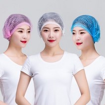 일회용 식품 공장용 위생모자 위생모 100매 부직포 주방 위생모 헤어캡 라운드캡, 화이트 100매