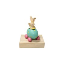 사랑스러운 토끼 테이블 동상 매력적인 외관 요정 장식 가족 친구 이웃 선물 TUE88, 01 Mint Green