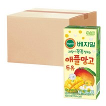 베지밀 과일이 꼭꼭 씹히는 애플망고 두유 190ml 64팩